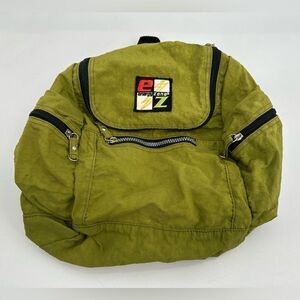 Vtg Energy Zone Nylon Backpack Green Small Mini Y2K